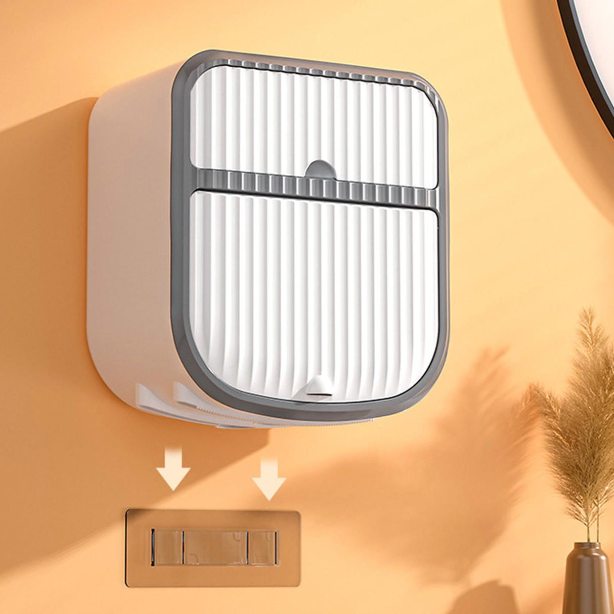 Toilet Paper Holder Wall Mounted Bathroom Tissue Roll Paper Towel Holder Tissue Dispensers for Household White