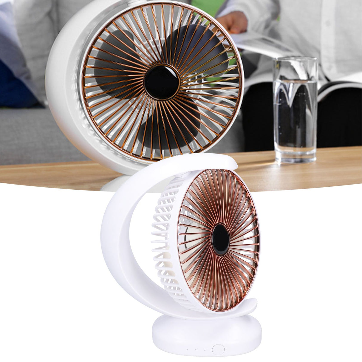 Mini Portable Fan USB Charging Fan Desktop Table Fan Adjustable Air Circulating Fan for Home Office Travel Outdoor Summer Gift