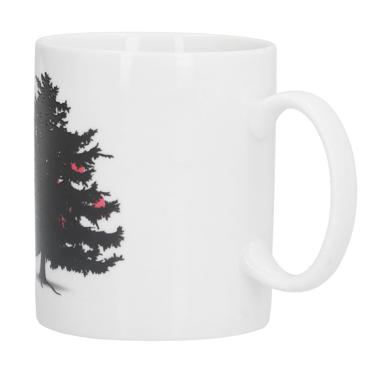 Christmas Trees Pattern Color Changing Mug Heat Induction Cup Ceramic Mug for Home Office