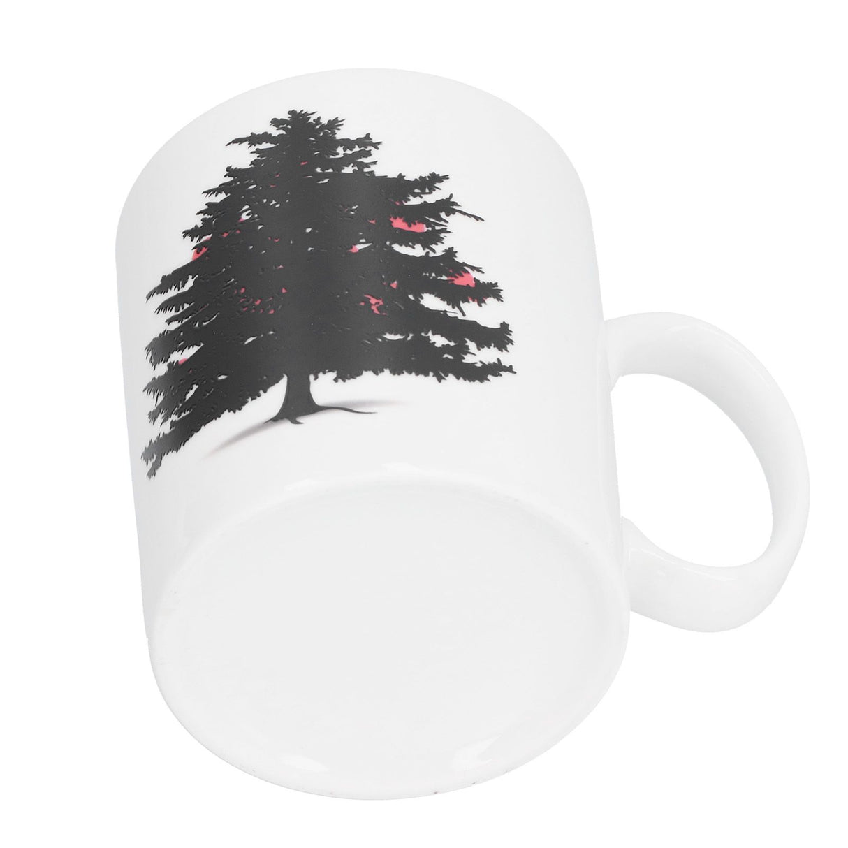 Christmas Trees Pattern Color Changing Mug Heat Induction Cup Ceramic Mug for Home Office