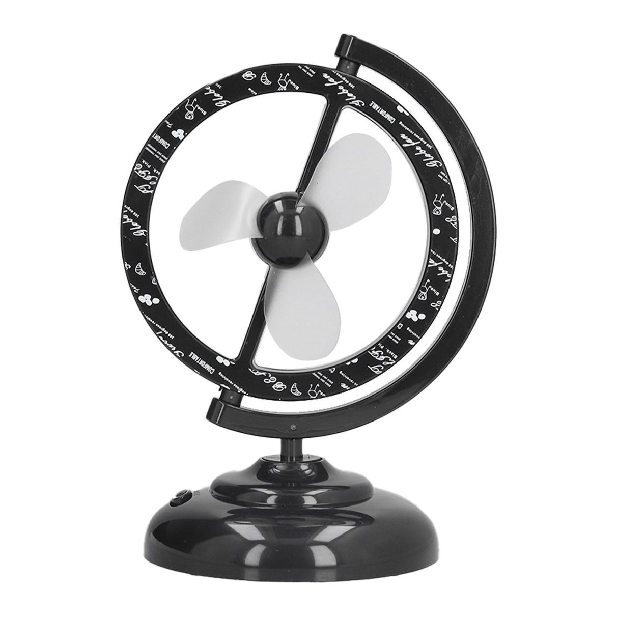 USB Fan Black Mini 90 Degree Free Rotation Strong Wind Cooling Equipment for Home Desk Office Table