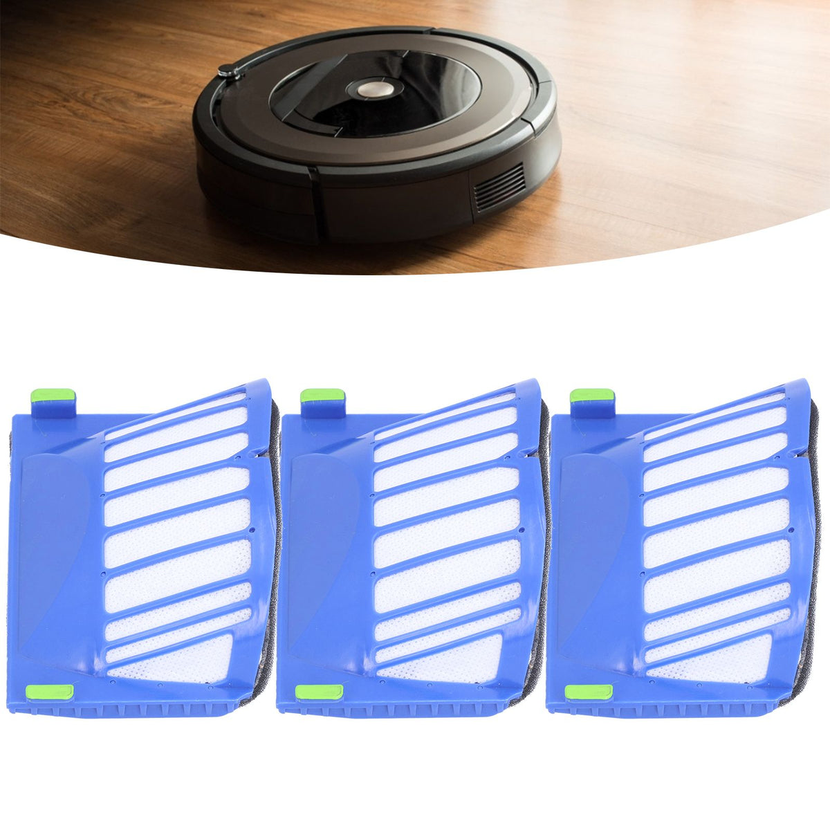 3Pcs ABS Durable Filter Element Replacement Fit for Roomba Sweeping Robot 500/600