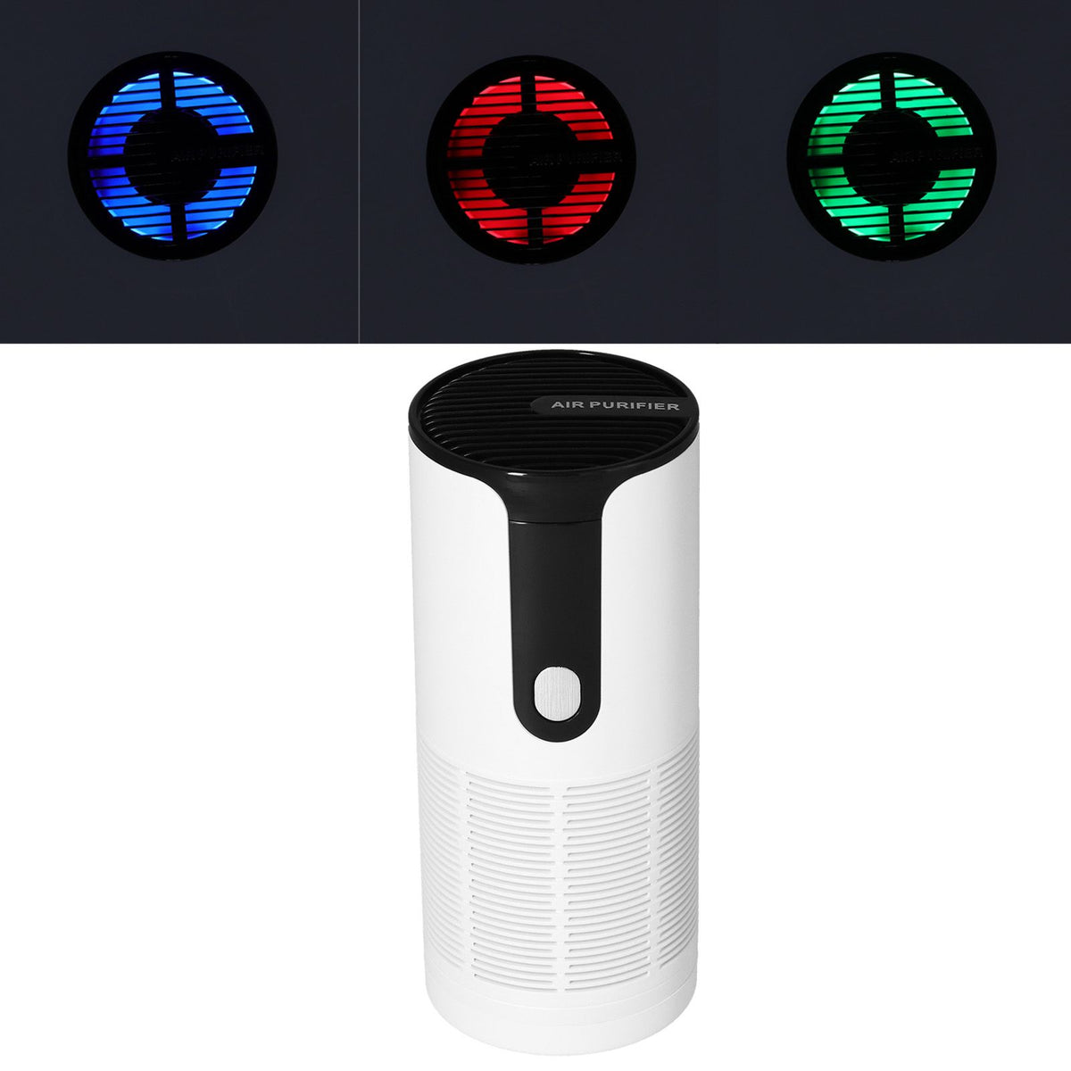 10 Million Negative Ion Air Purifier Portable Air Cleaner 3 Gear Adjustment for Home Car Accessories USB ChargingWhite
