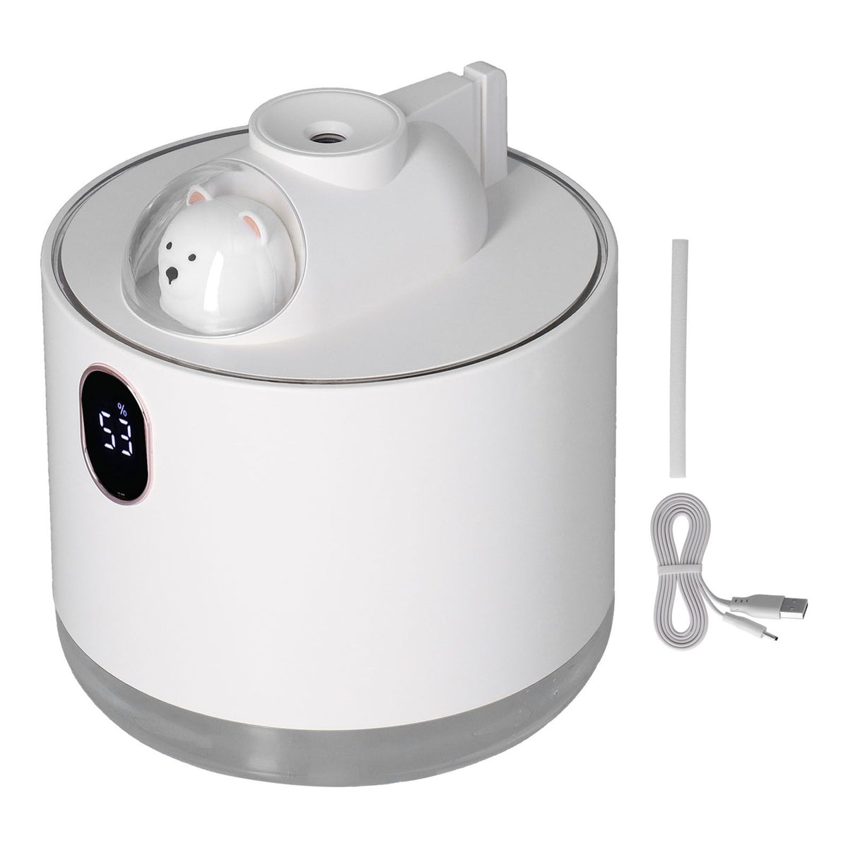 500ml Large Capacity Humidifier Spacecraft Night Light USB Charging Car Humidifier for HomeWhite