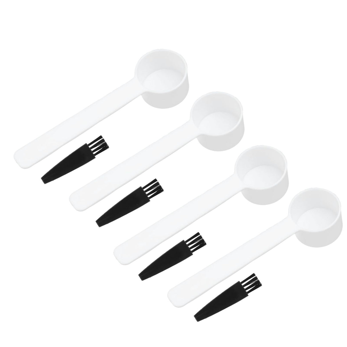 100Set Reusable 4g Coffee Measuring Spoon Brush Kit Coffee Making Accessory for Home Office Use