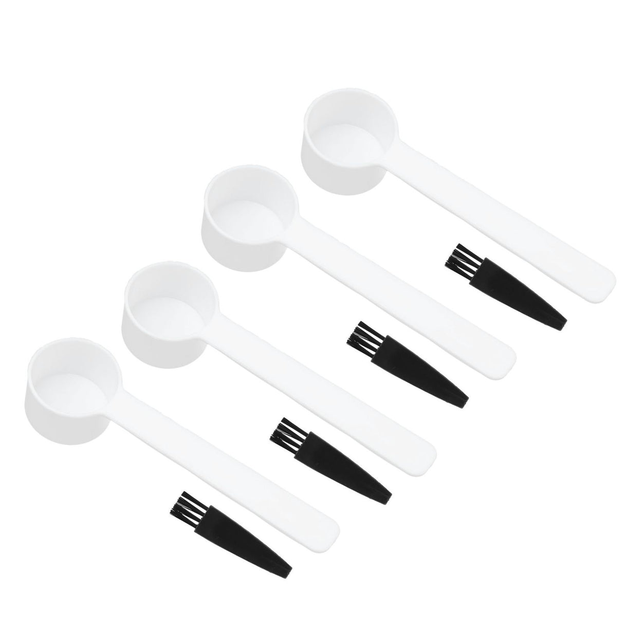 100Set Reusable 4g Coffee Measuring Spoon Brush Kit Coffee Making Accessory for Home Office Use