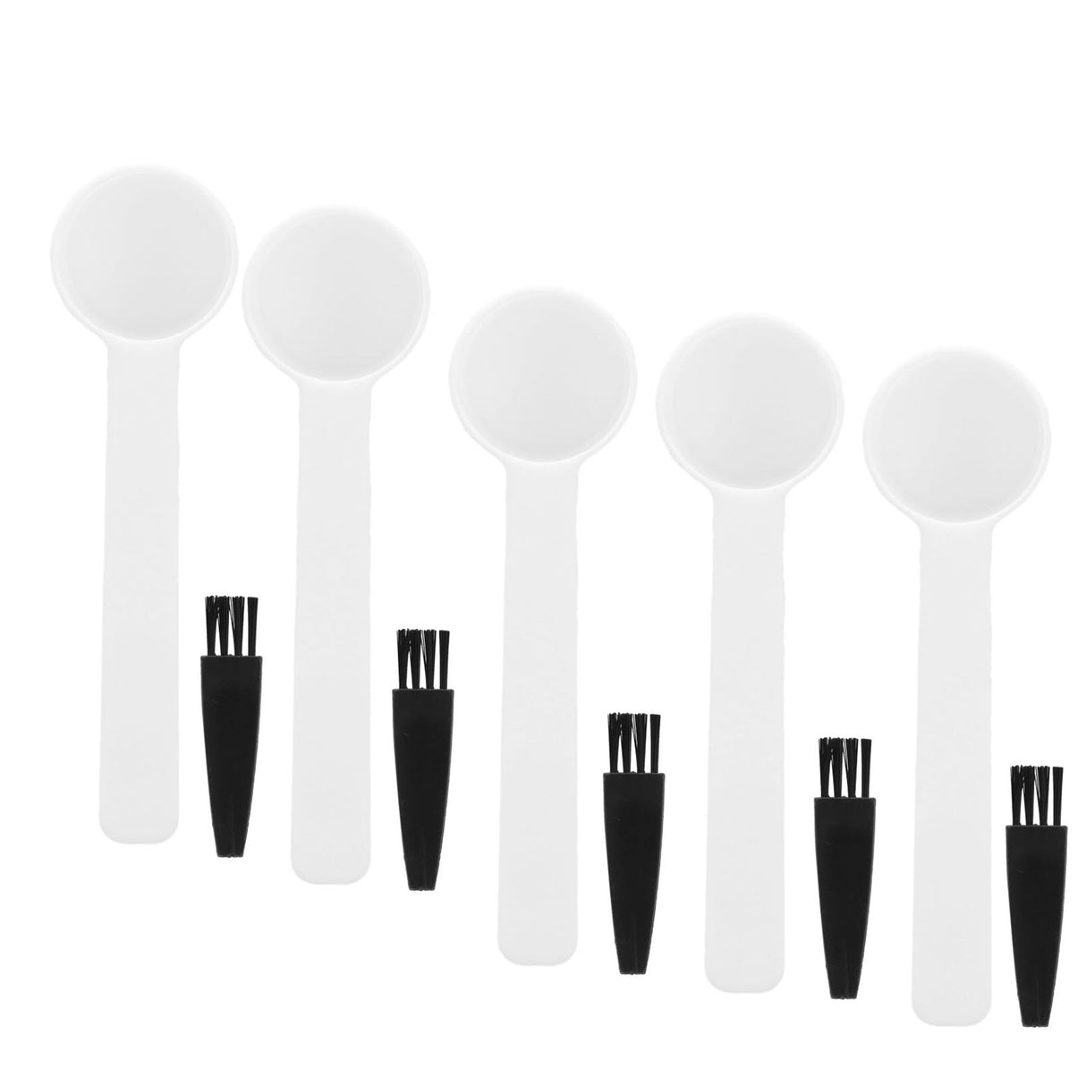 100Set Reusable 4g Coffee Measuring Spoon Brush Kit Coffee Making Accessory for Home Office Use