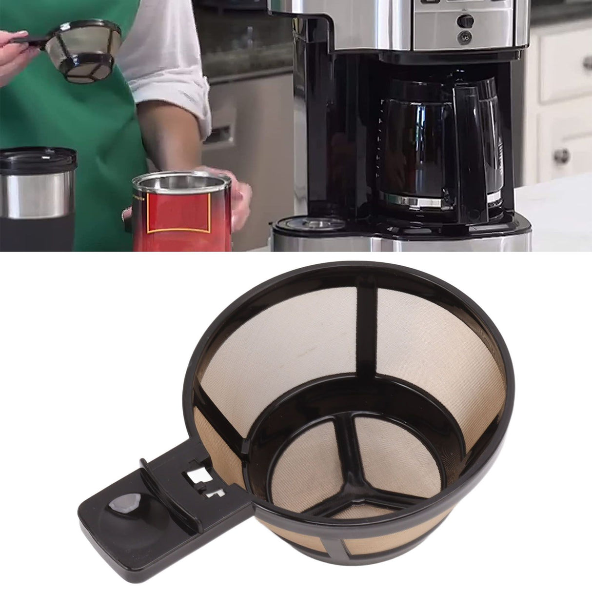 2PCS Coffee Basket Grounds Filter Reusable Coffee Bar Brewer Replacement for 2 Way Brewer 49980A 49980Z 47650 49933