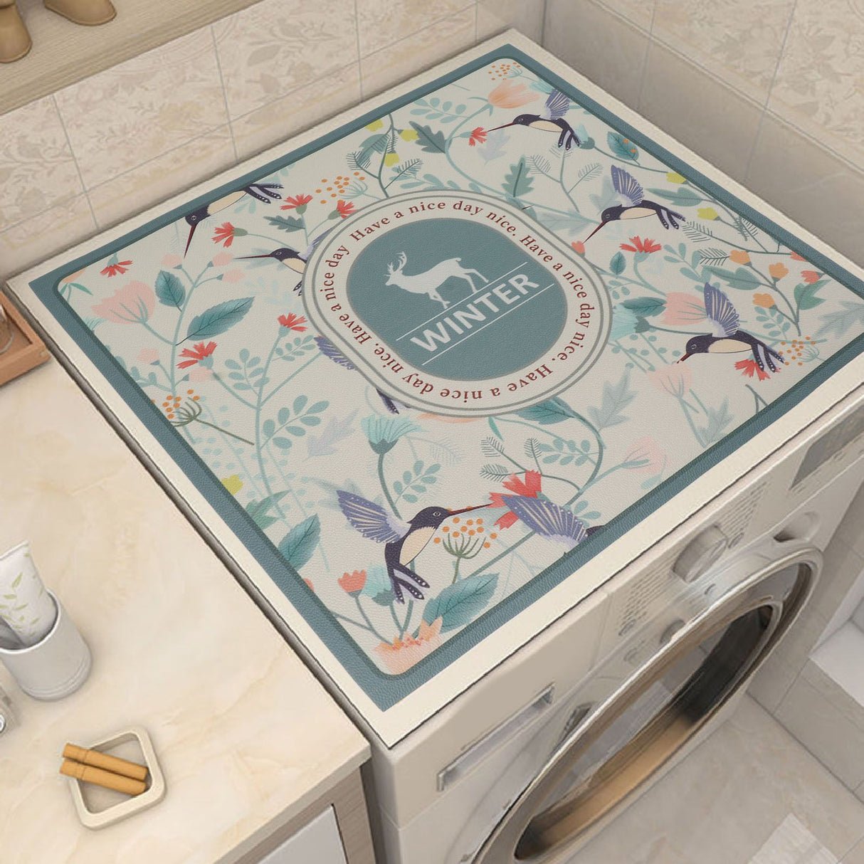 Coffee Maker Mat Absorbent Spill Proof Waterproof Scratch Resistance Coffee Table Mat for Countertops 40x50cm / 15.7x19.7in
