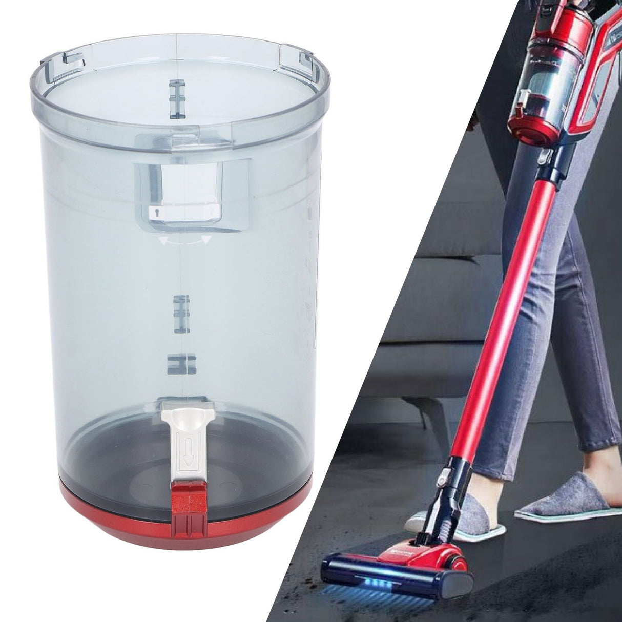 Vacuum Cleaner Dust Box ABS Bin Large Capacity Easy Install Vacuum Cleaner Part for Proscenic I9
