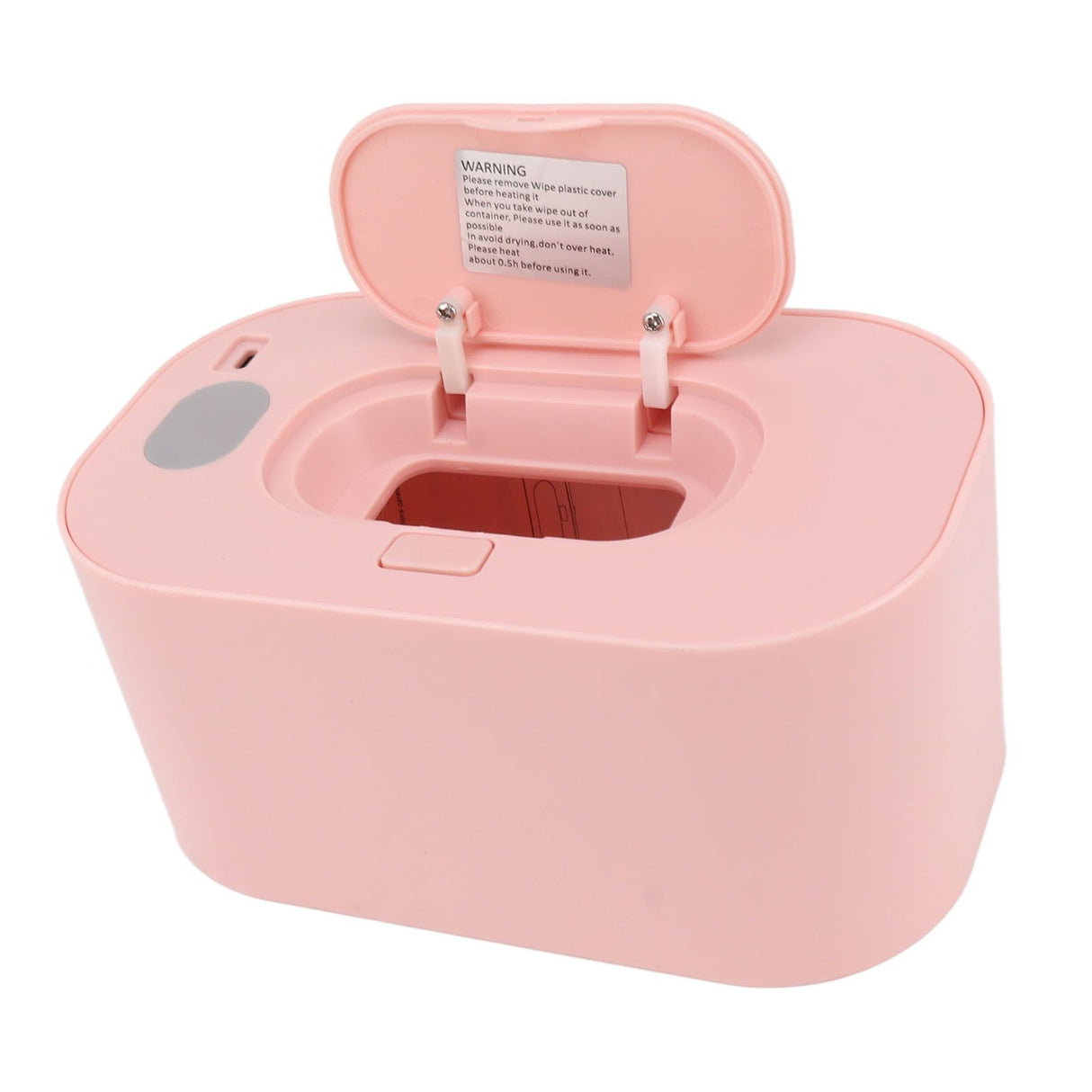 Wipe Warmer Wet Wipe Dispenser USB Powered Constant Temperature Large Capacity with Display Wipe Heater for Infants Pink