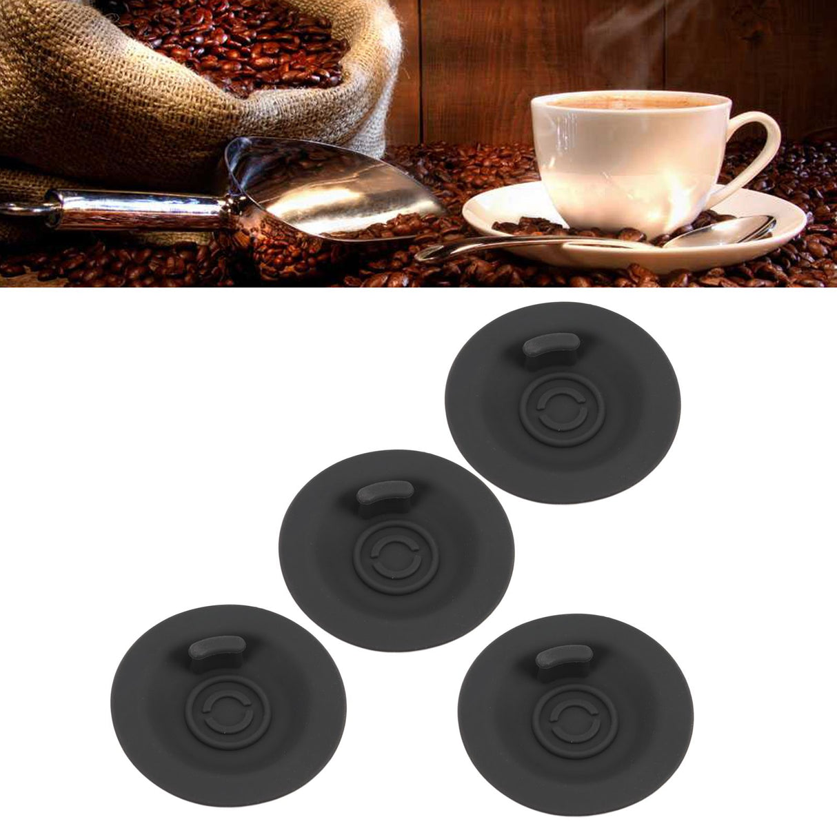4Pcs Coffee Machine Backflush Disc Silicone Fats Minerals Removal Backflush Cleaning Disc for BES810BSS BES840XL 54mm