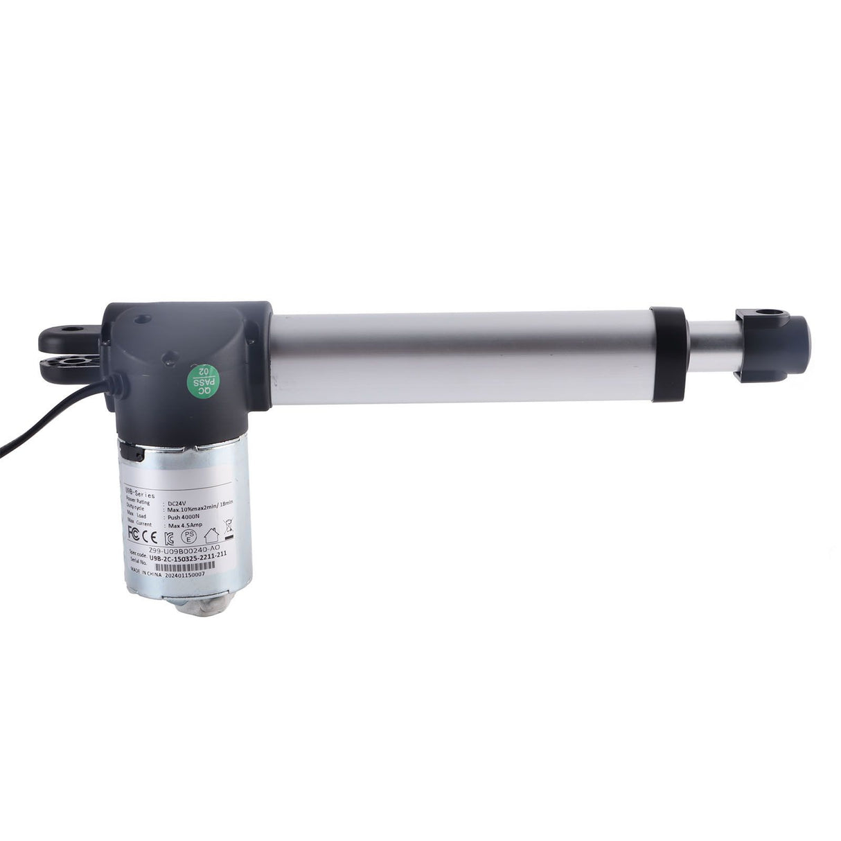 DC 24V 150mm Stroke Linear Actuator Maximum Load 4000N Heavy Duty Weather Resistant for Electric Sofa Massage Chair