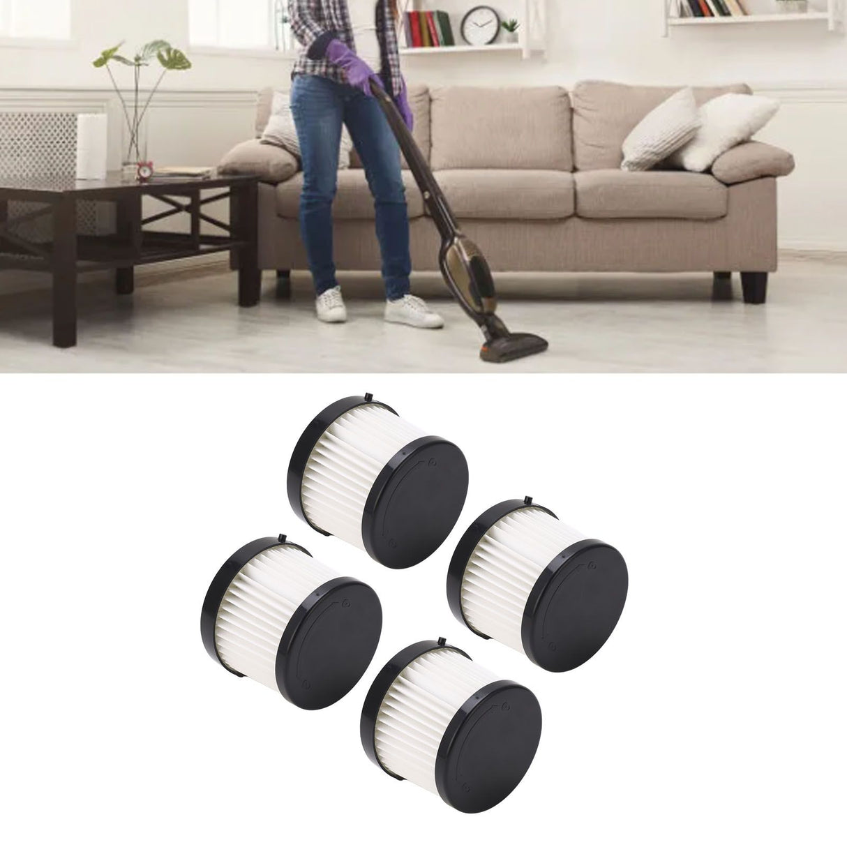 4 Pcs Vacuum Filter Non Woven Fabric Plastic Vacuum Filter Replacement for 49 90 1900 0882 20 49 90 0160 0880 20