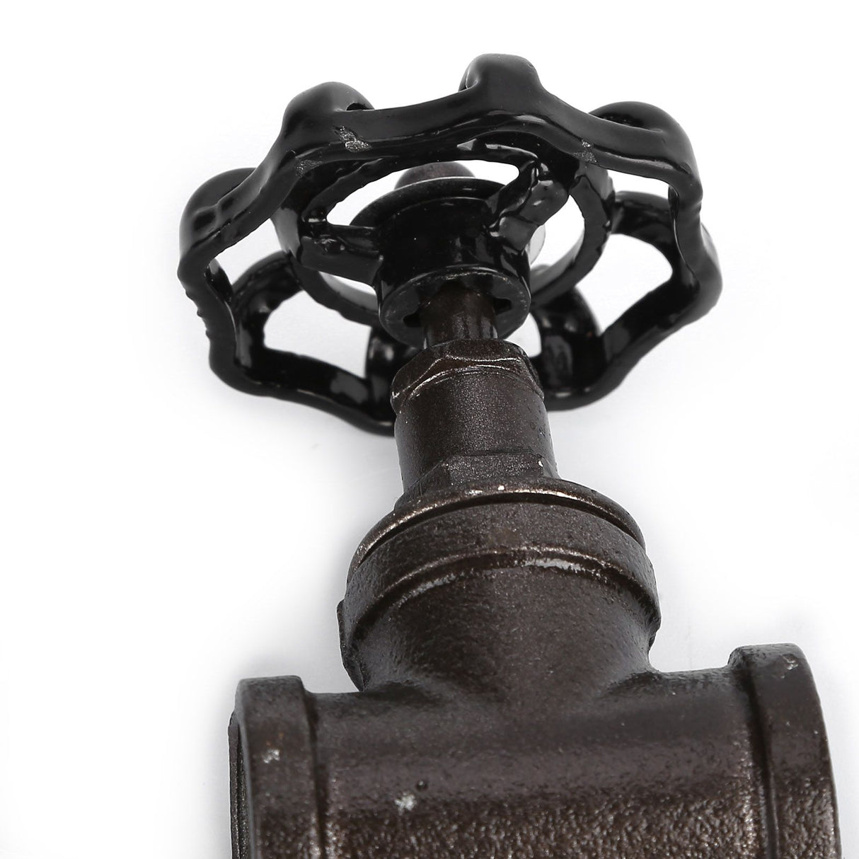 1/2in Vintage Steampunk Lamp Valve Black Valve Iron Table Lamp White Wire Stop Valve