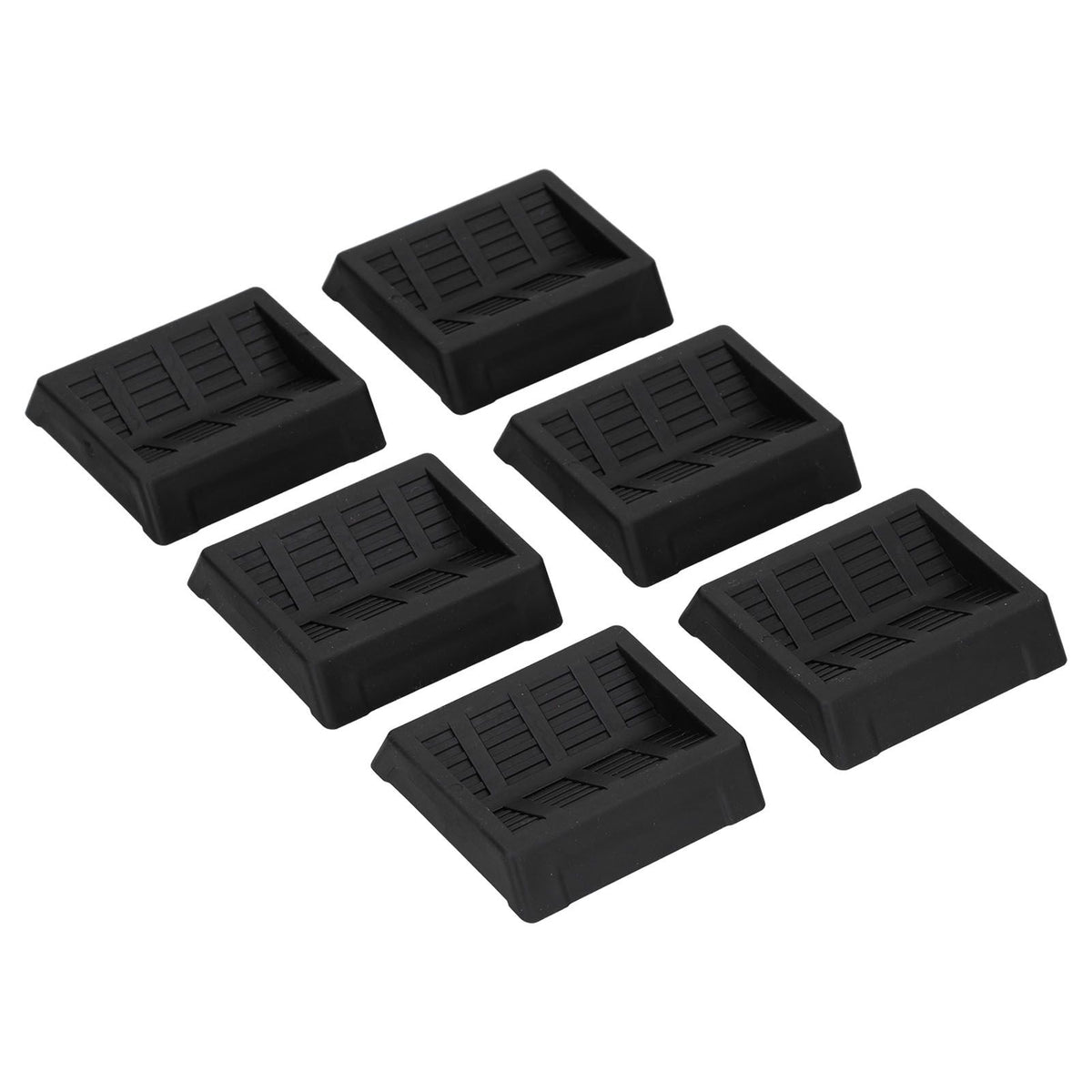 6PCS Furniture Cups Bed Stoppers Rubber Caster Cups Furniture Coasters for Bed Chair Cabinet Sofa Closet Black