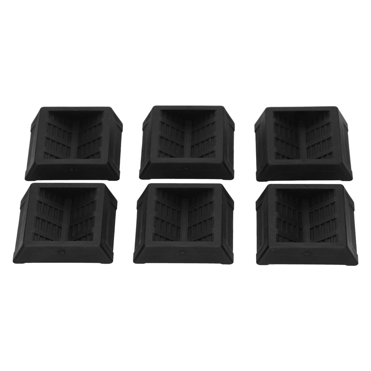 6PCS Furniture Cups Bed Stoppers Rubber Caster Cups Furniture Coasters for Bed Chair Cabinet Sofa Closet Black