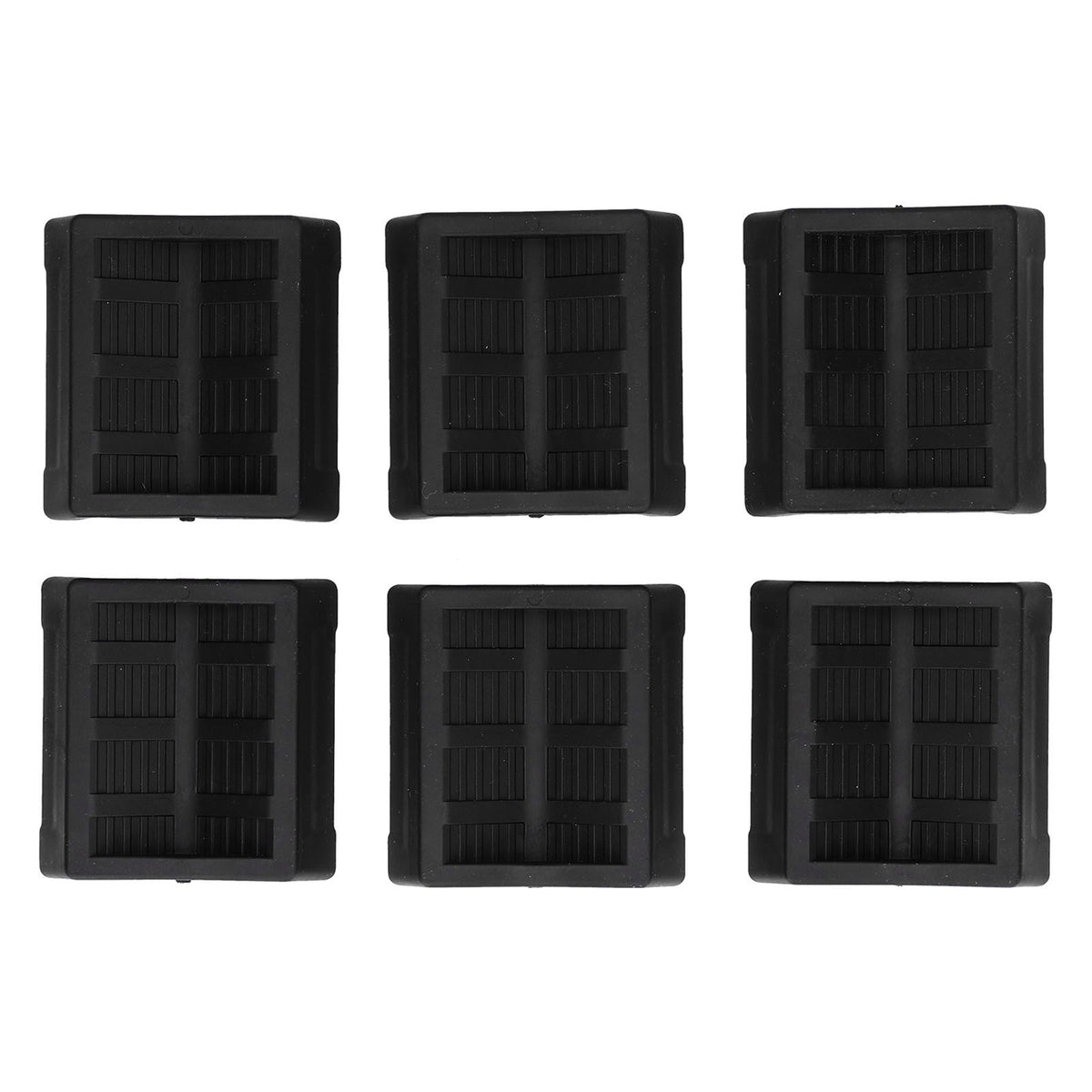 6PCS Furniture Cups Bed Stoppers Rubber Caster Cups Furniture Coasters for Bed Chair Cabinet Sofa Closet Black