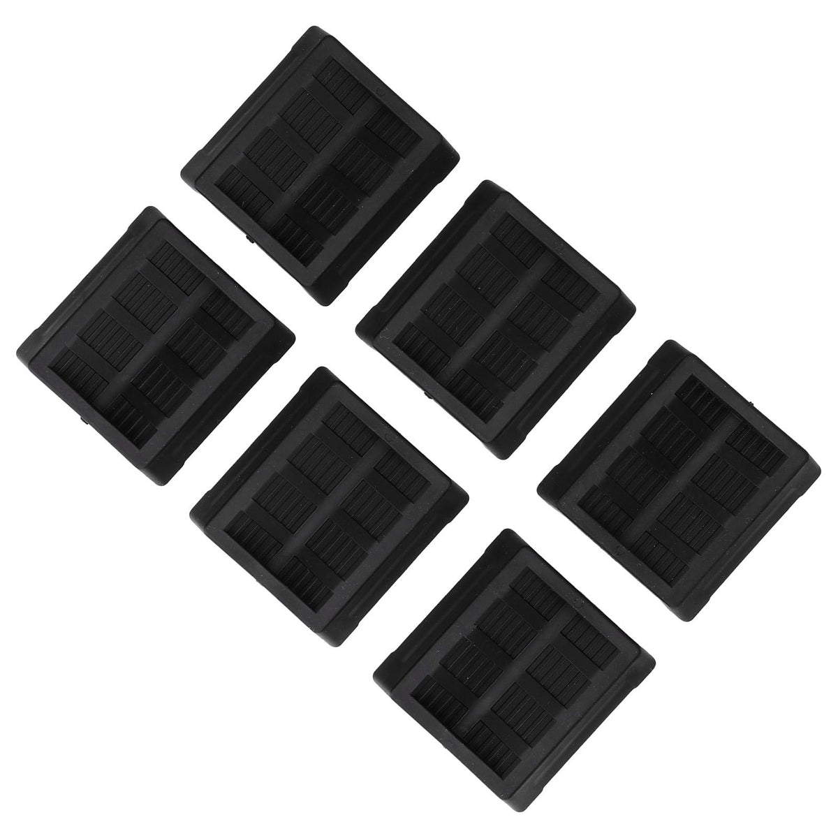 6PCS Furniture Cups Bed Stoppers Rubber Caster Cups Furniture Coasters for Bed Chair Cabinet Sofa Closet Black