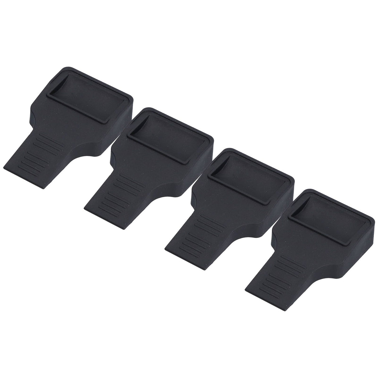 4Pcs Wheel Stoppers U Shaped Wheels Caster Cups Accessory for Sofas Beds Chairs Furnitures Black
