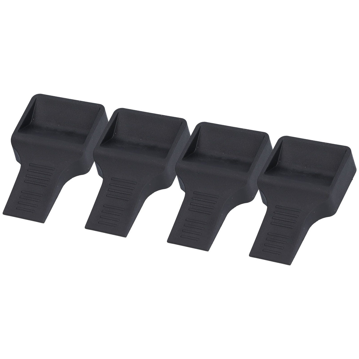 4Pcs Casters Stoppers V Shape Anti Sliding Furniture Wheel Cups for Sofas Beds Chairs Cabinets Black