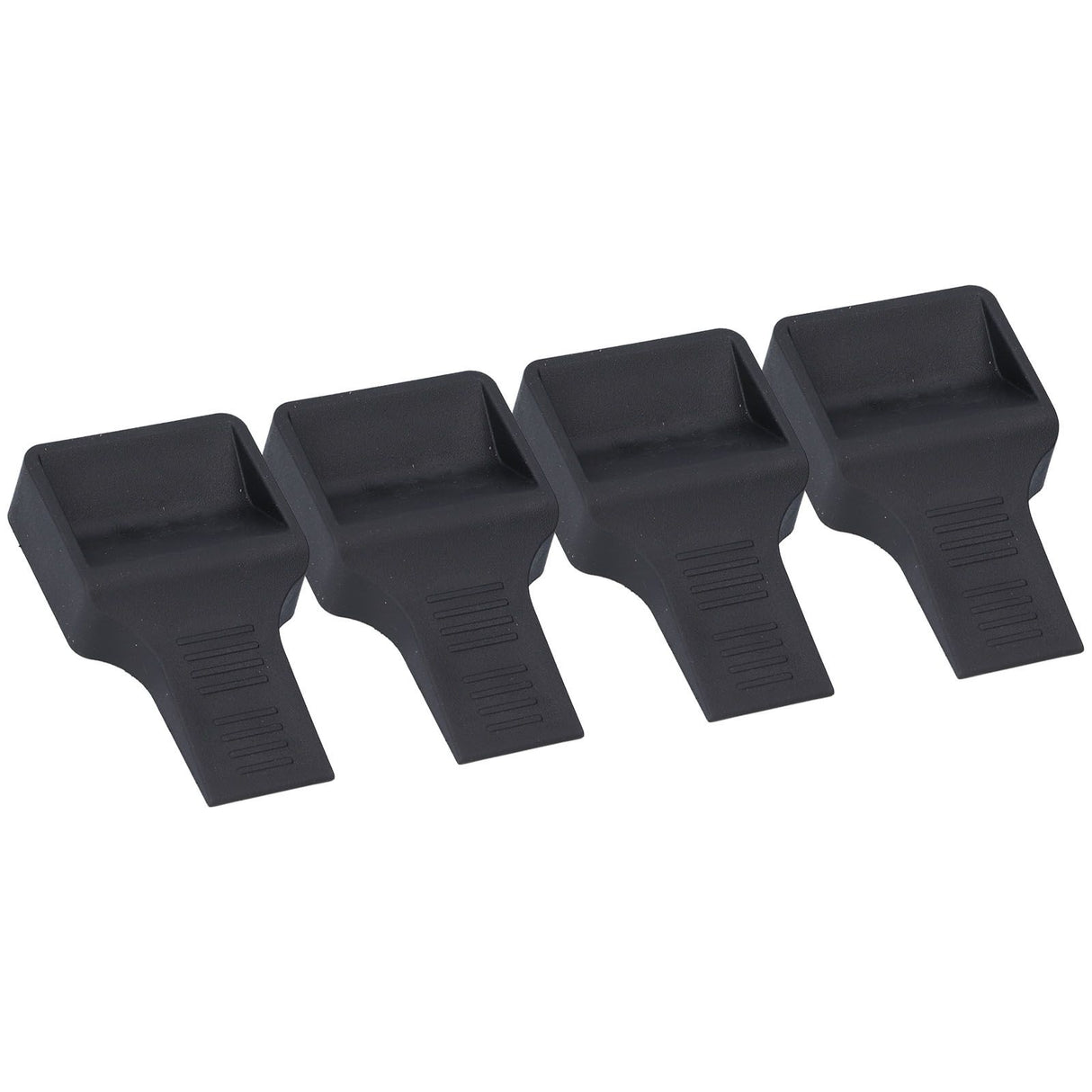 4Pcs Casters Stoppers V Shape Anti Sliding Furniture Wheel Cups for Sofas Beds Chairs Cabinets Black