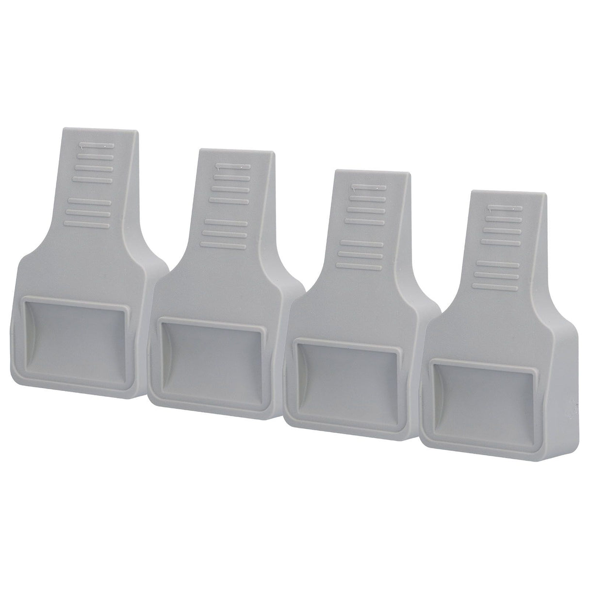 4Pcs U Shape Casters Door Stopper Anti Sliding Furniture Wheels Cups Protectors for Sofa Bed Chair Gray