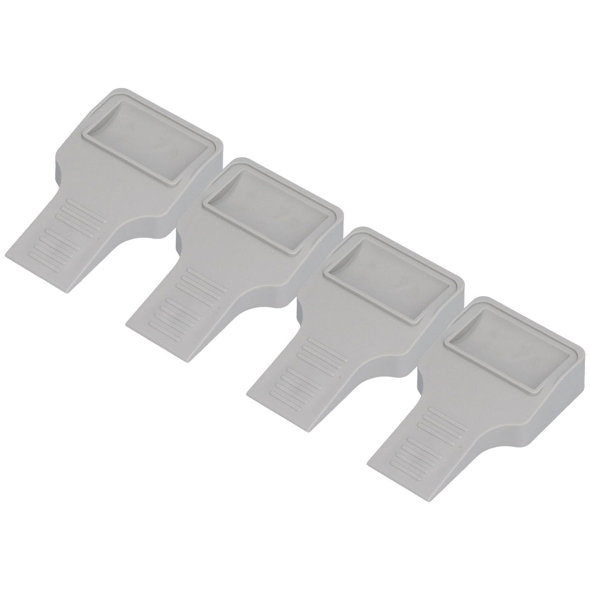 4Pcs U Shape Casters Door Stopper Anti Sliding Furniture Wheels Cups Protectors for Sofa Bed Chair Gray