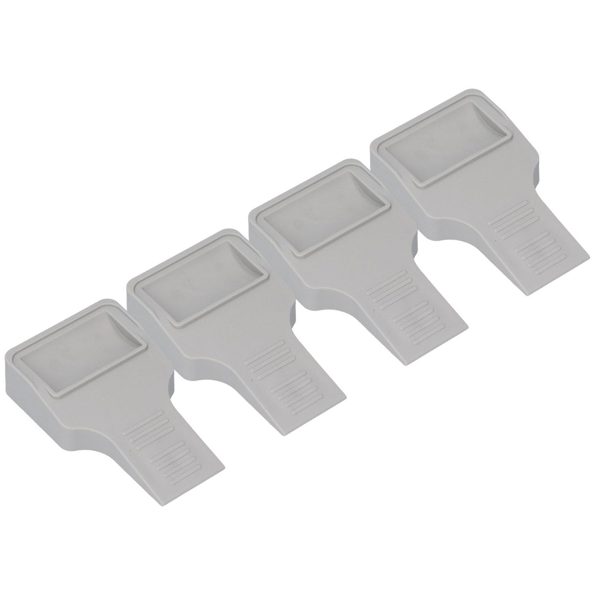 4Pcs U Shape Casters Door Stopper Anti Sliding Furniture Wheels Cups Protectors for Sofa Bed Chair Gray