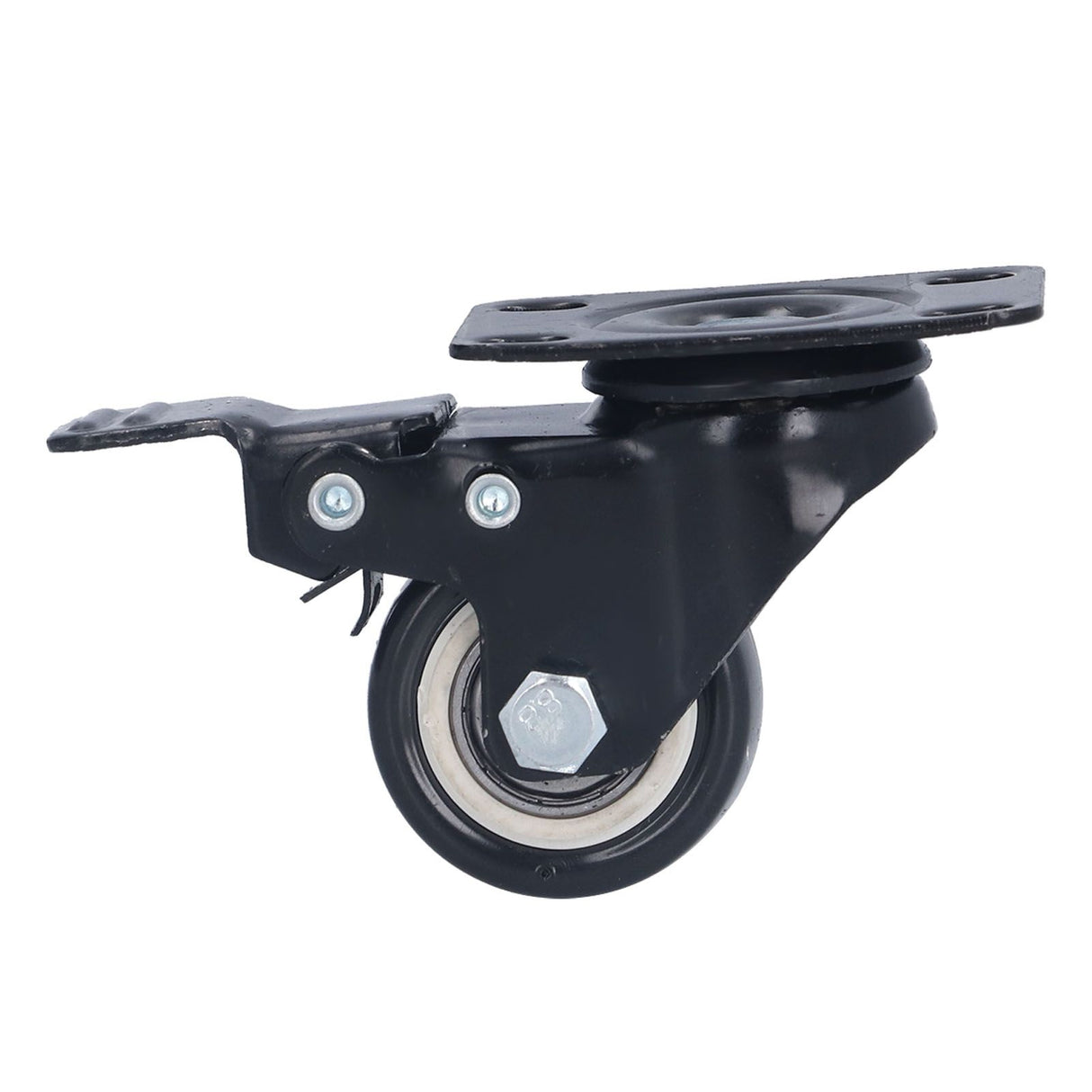 4PCS Caster 1.5in 360° Rotate Head Rubber Shock Absorption Double Ball Bearing Chair Wheel