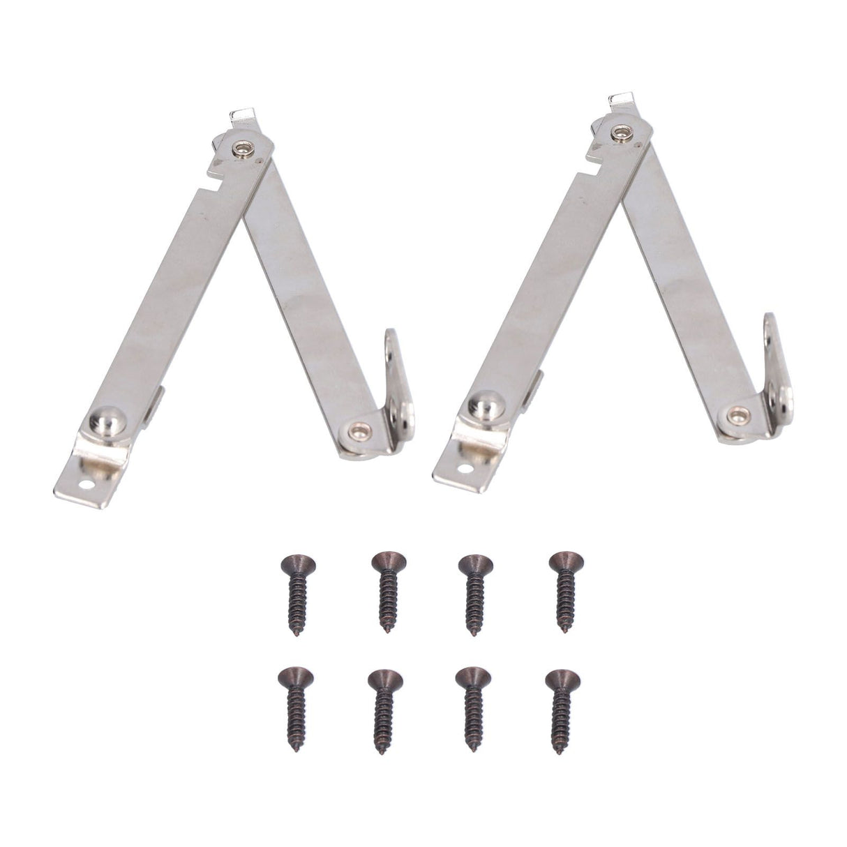 2 Set Folding Support Hinges Lid Lift Up Stay Hinge for Wooden Boxes Cabinet Cupboard Furniture Hardware