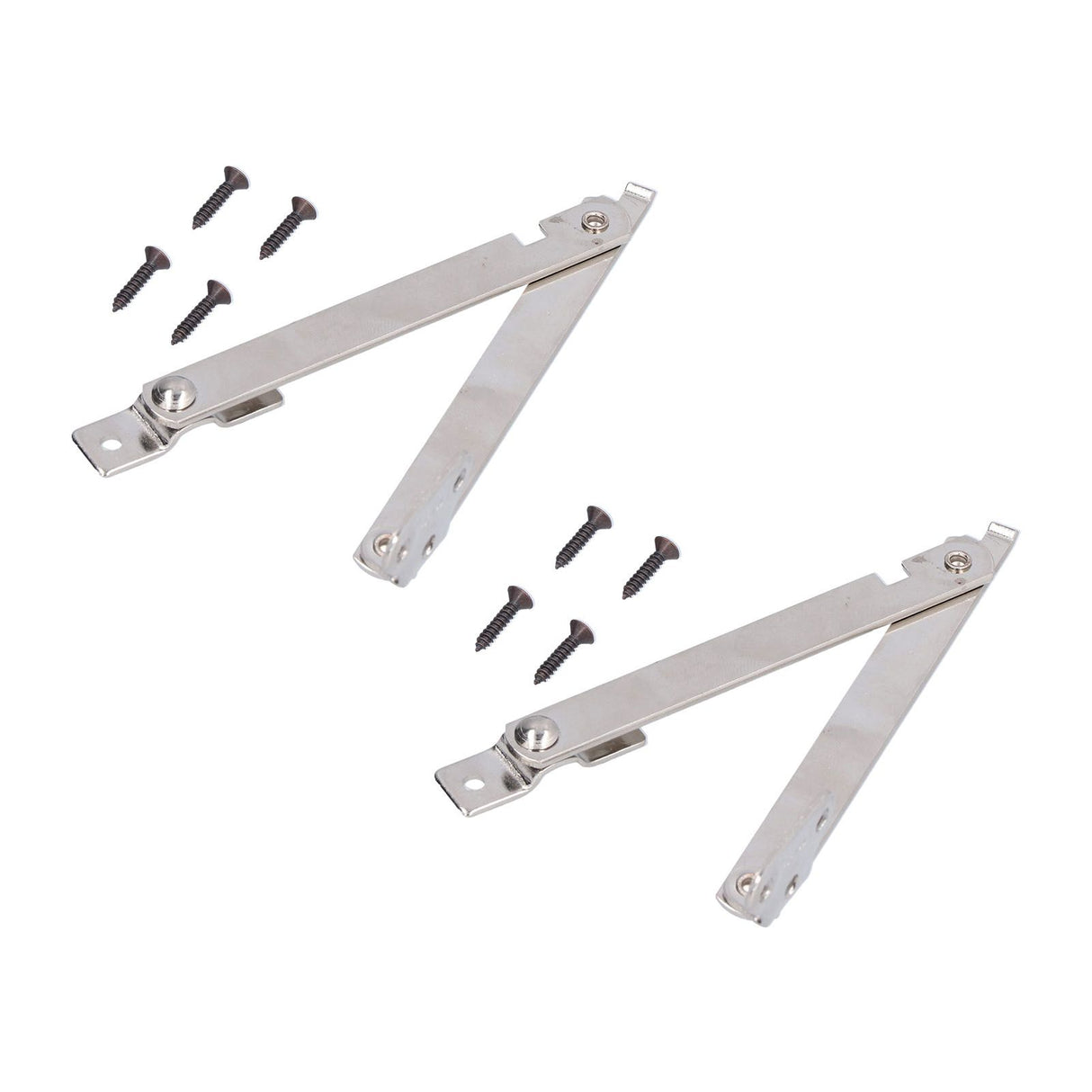 2 Set Folding Support Hinges Lid Lift Up Stay Hinge for Wooden Boxes Cabinet Cupboard Furniture Hardware