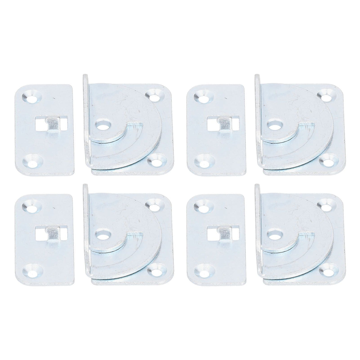 4PCS Bed Rail Bracket Heavy Duty Stainless Steel Bed Rail Fittings for Bed Frame Footrest