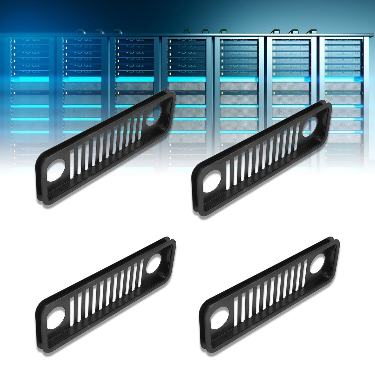 4PCS Network Wire Storage Rack Cable Box Computer Host Heat Dissipation Cooling and Ventilation ToolBlack