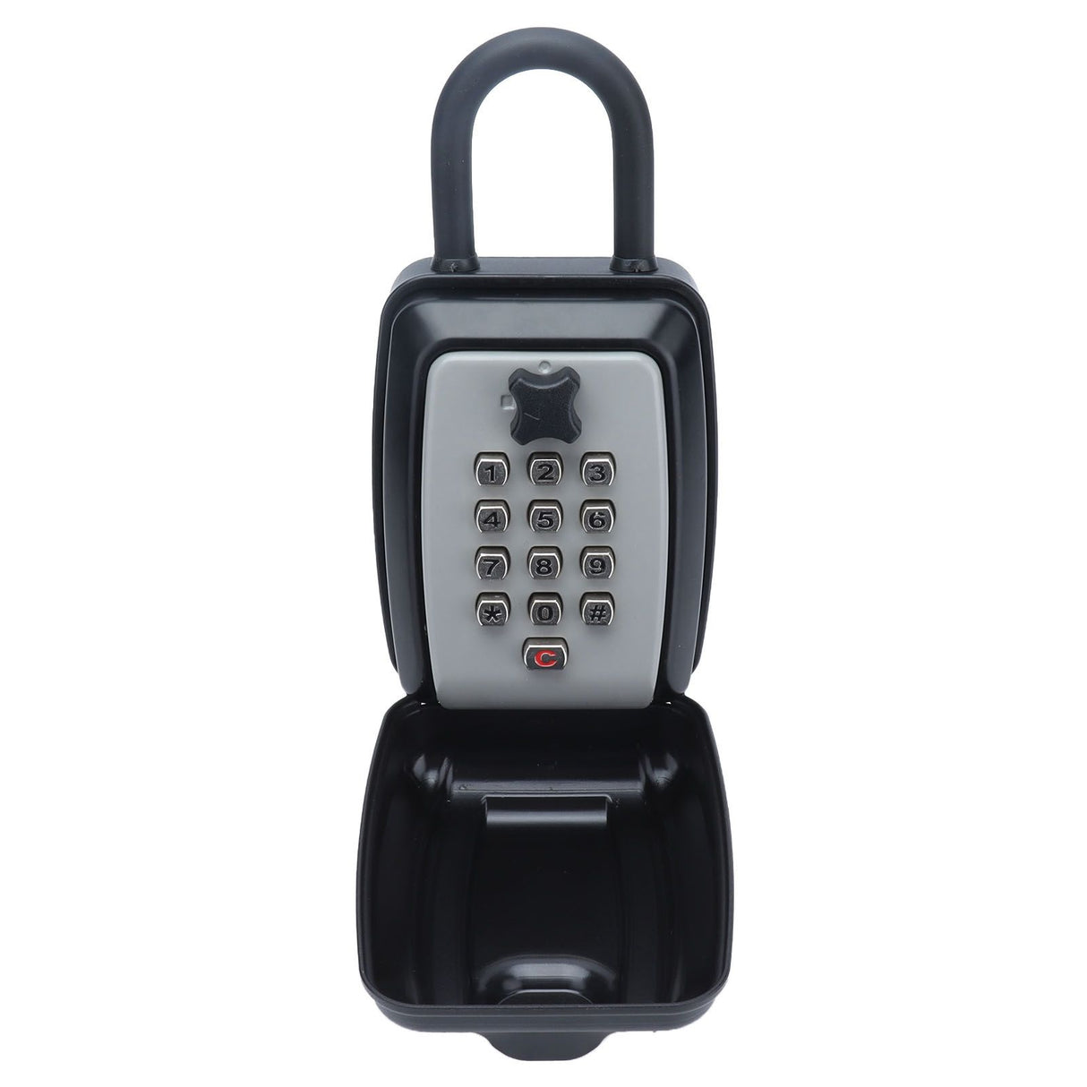 Key Locks Storage Box Large Capacity Safe 4 Digit Combination Wall Mounted Alloy Password Lock