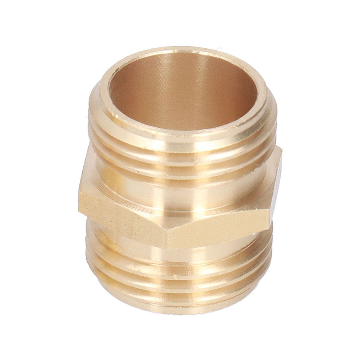 2Pairs 3/4in Brass Hose Adapter 2 Way Hose Adapter Durable and Convenient for Garden and Washing Machine