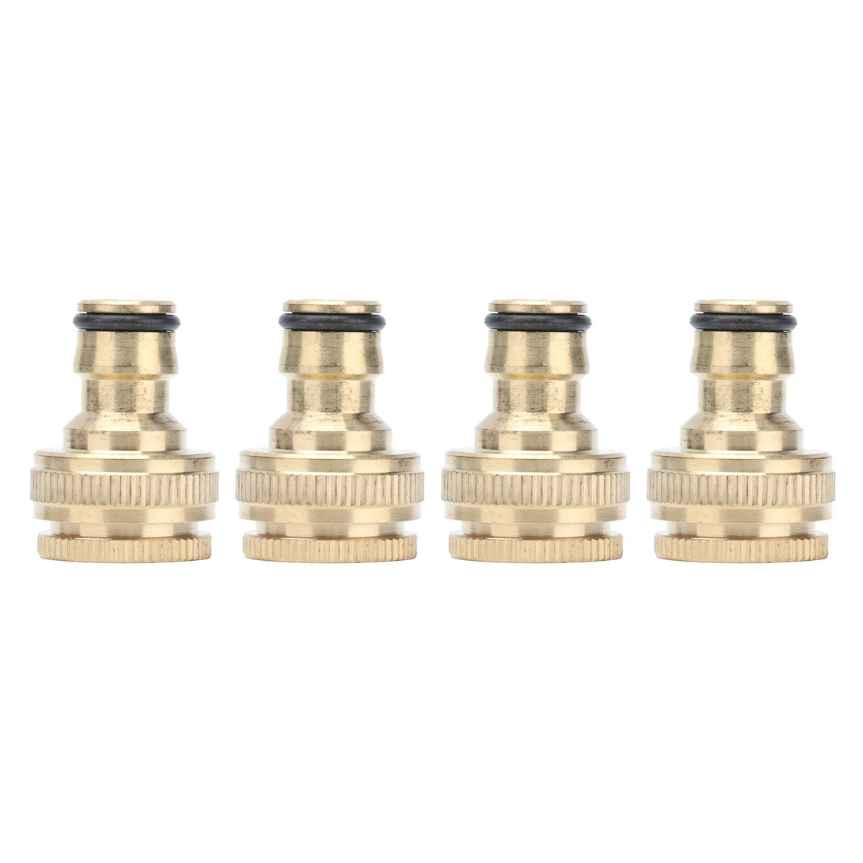 4PCS Faucet Joint 1/2in 3/4in Internal Thread Water Pipe Connector Brass Hose Adapter