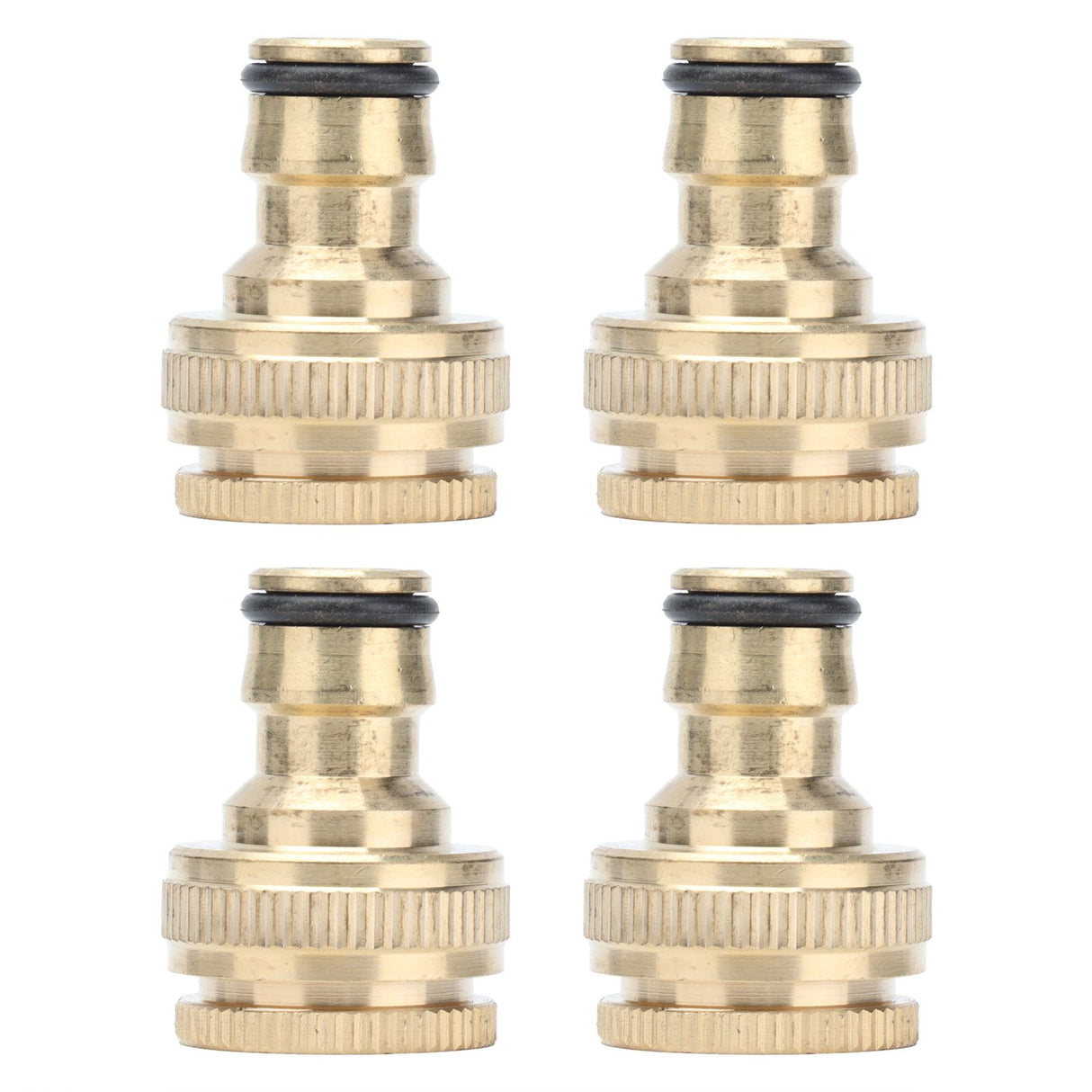 4PCS Faucet Joint 1/2in 3/4in Internal Thread Water Pipe Connector Brass Hose Adapter