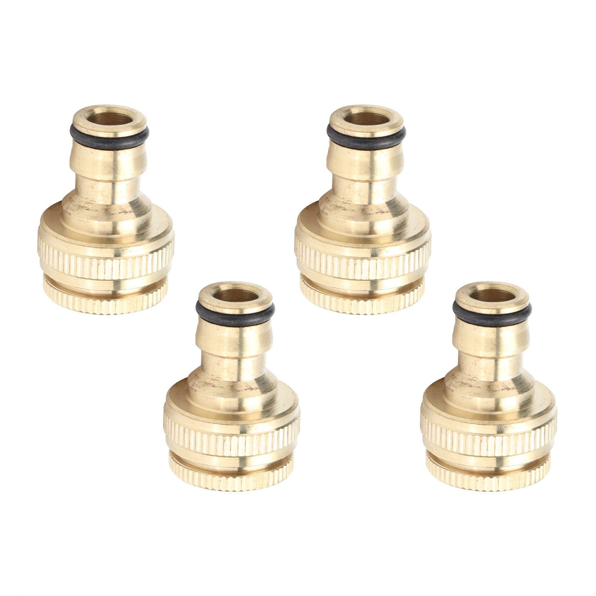 4PCS Faucet Joint 1/2in 3/4in Internal Thread Water Pipe Connector Brass Hose Adapter