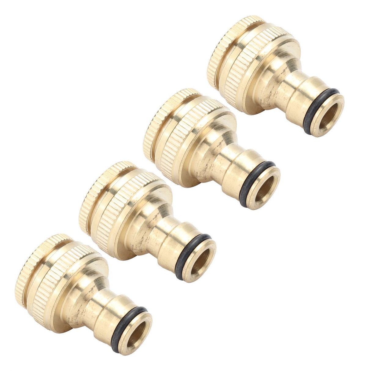 4PCS Faucet Joint 1/2in 3/4in Internal Thread Water Pipe Connector Brass Hose Adapter