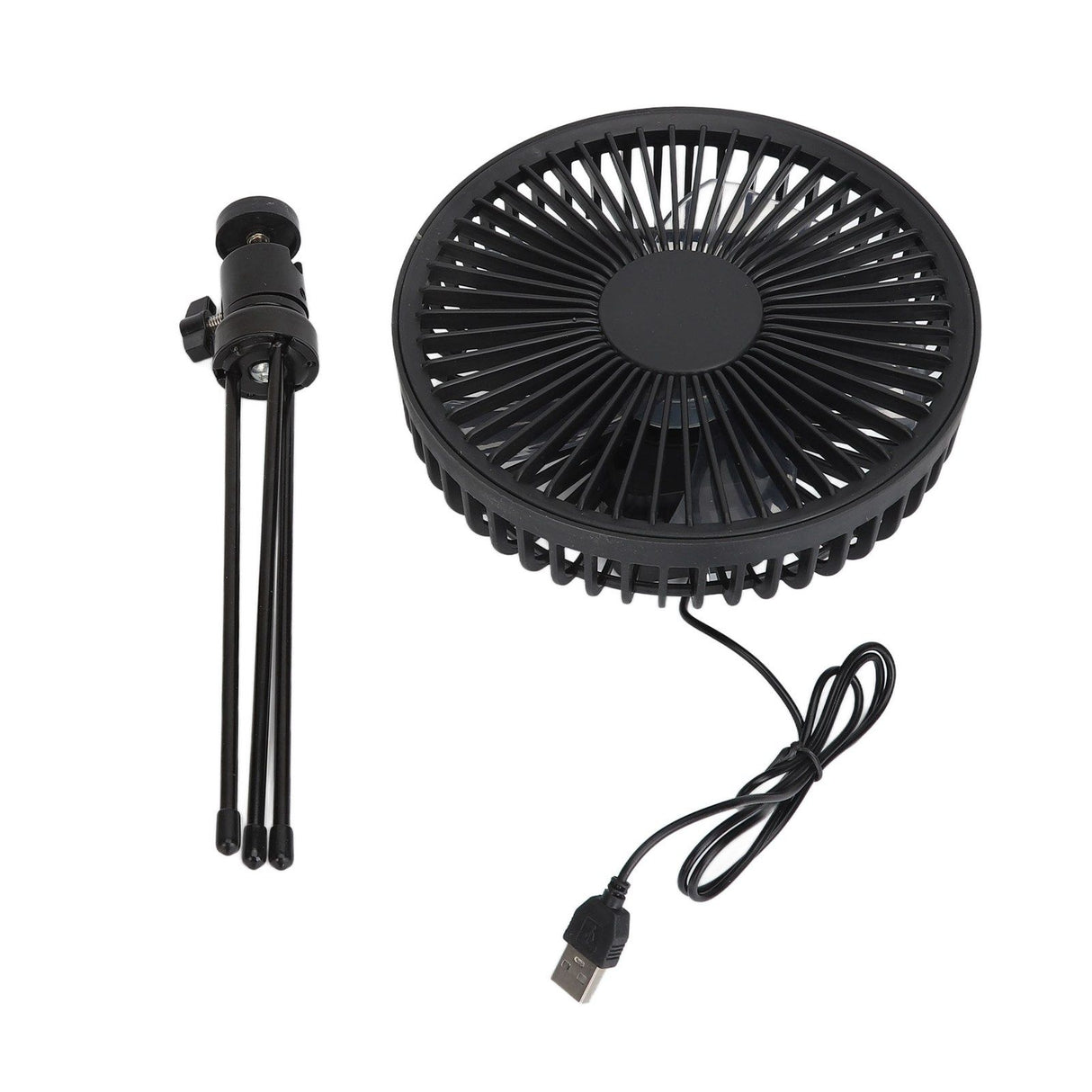 Solar Camping Fan with Tripod IP67 Waterproof Adjustable Portable Camping Fan with 10W Solar Panel for Outdoor Camping