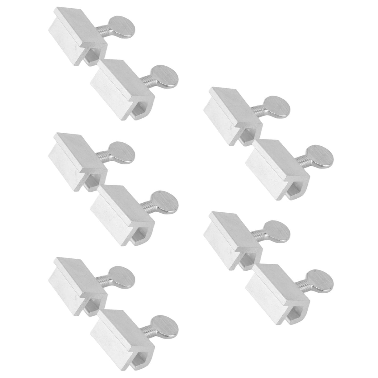 10pcs Sliding Window Security Lock Security Door Stopper Safety Lock Drill Free Install Anti Theft Limit Round Handle Silver