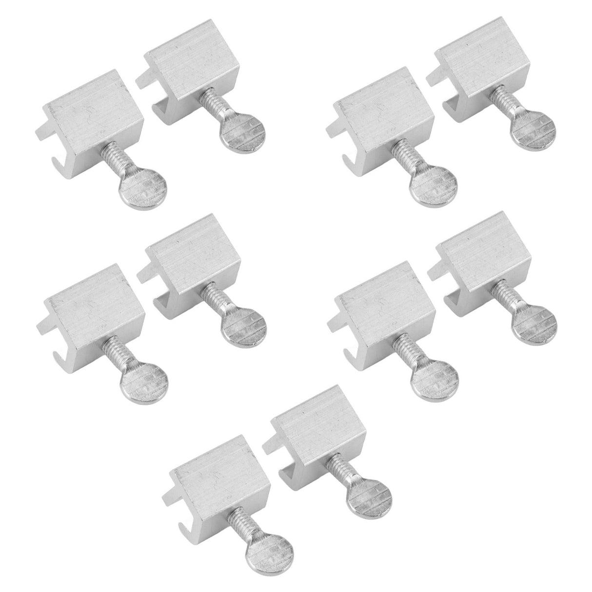 10pcs Sliding Window Security Lock Security Door Stopper Safety Lock Drill Free Install Anti Theft Limit Round Handle Silver