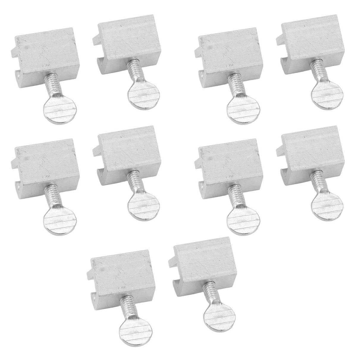 10pcs Sliding Window Security Lock Security Door Stopper Safety Lock Drill Free Install Anti Theft Limit Round Handle Silver