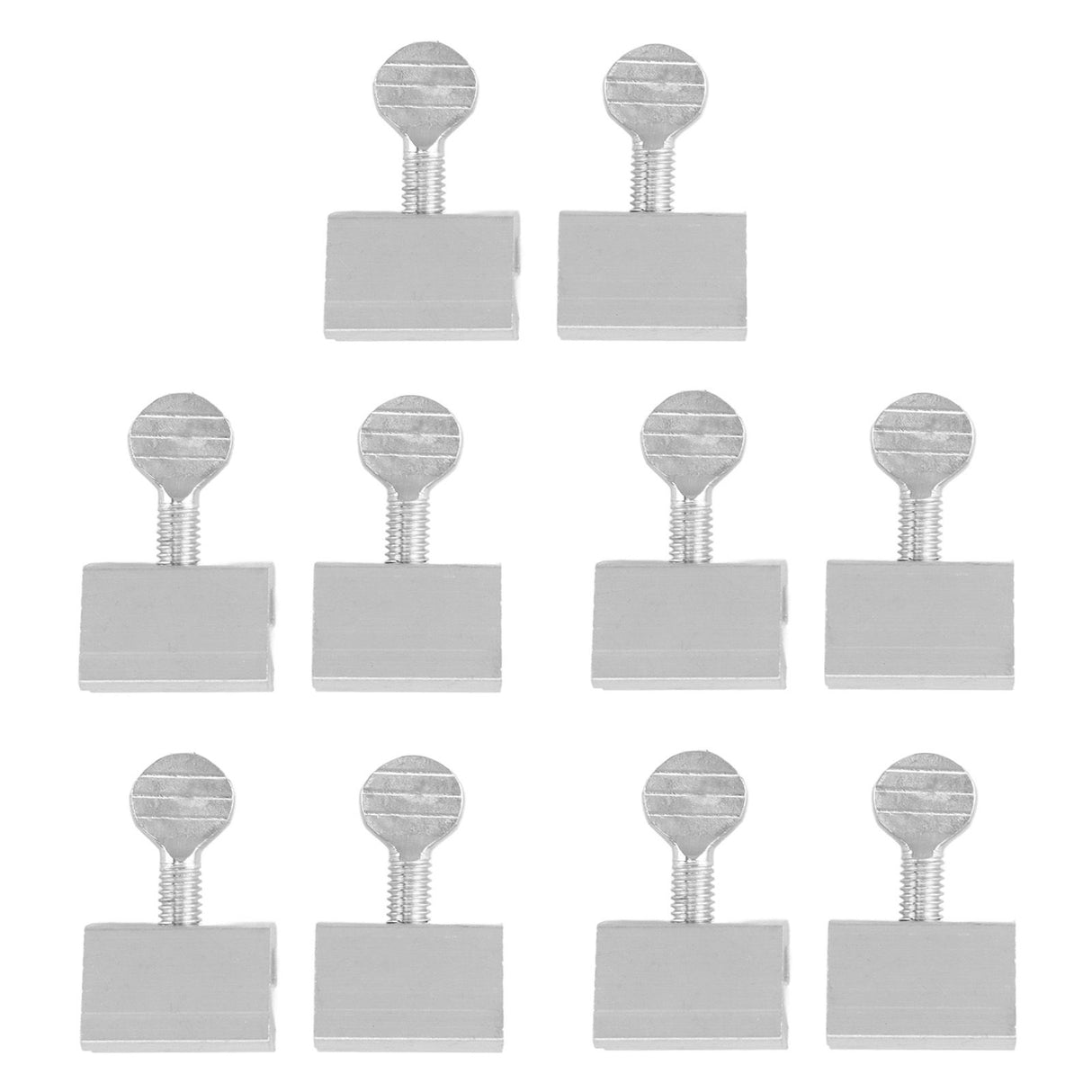 10pcs Sliding Window Security Lock Security Door Stopper Safety Lock Drill Free Install Anti Theft Limit Round Handle Silver