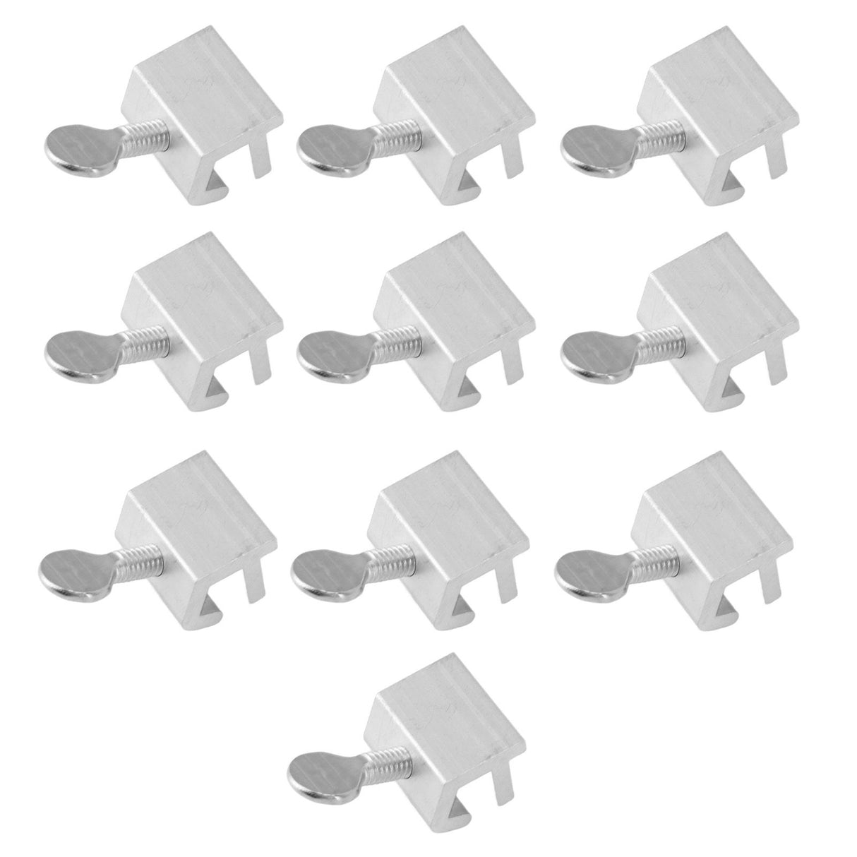 10pcs Sliding Window Security Lock Security Door Stopper Safety Lock Drill Free Install Anti Theft Limit Round Handle Silver