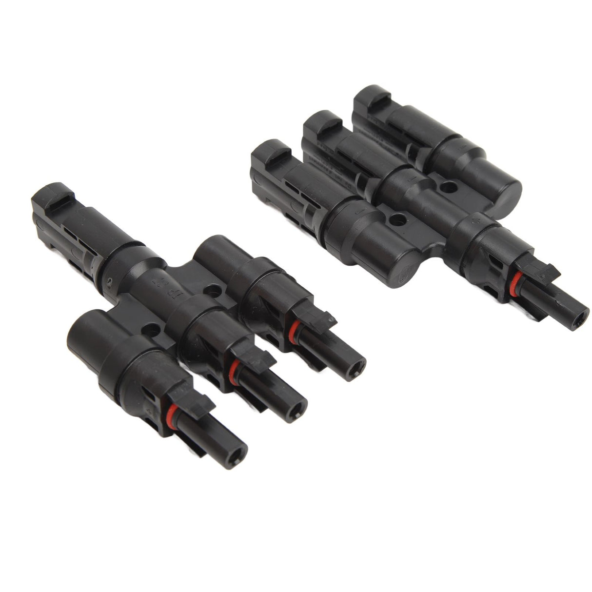 PV Solar Branch Connectors 1 to 3 Waterproof High Current Carrying Capacity Solar Panel T Branch Connector for Parallel Connection
