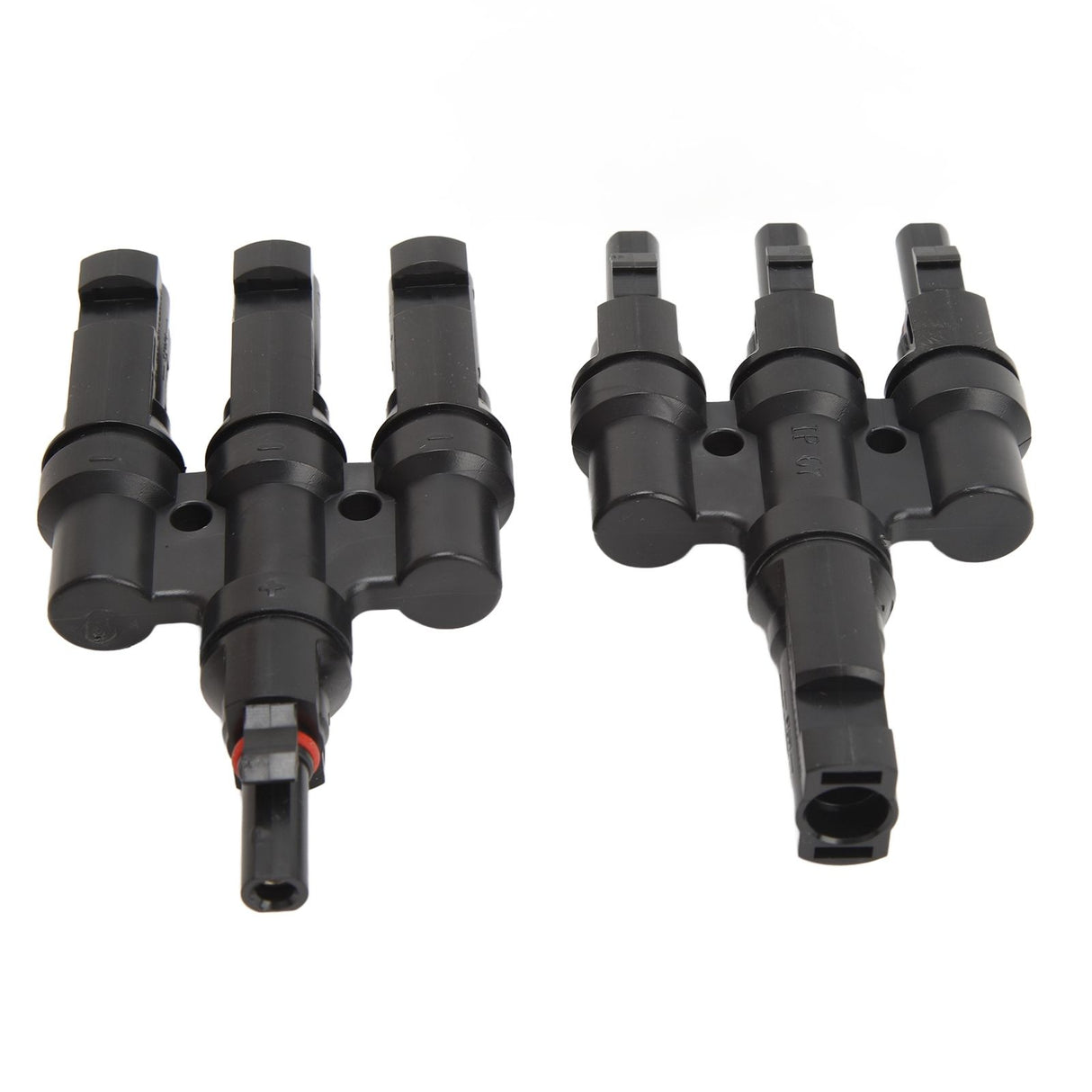 PV Solar Branch Connectors 1 to 3 Waterproof High Current Carrying Capacity Solar Panel T Branch Connector for Parallel Connection