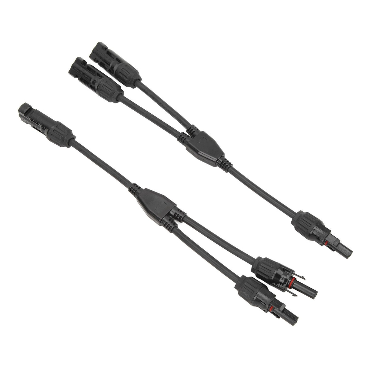 1 Pair Solar Panel Y Branch Parallel Cable 2 to 1 Solar Connectors Y Branch Parallel Adapter Cable Wire Plug Tool Kit MFF FMM 30CM 0.98FT