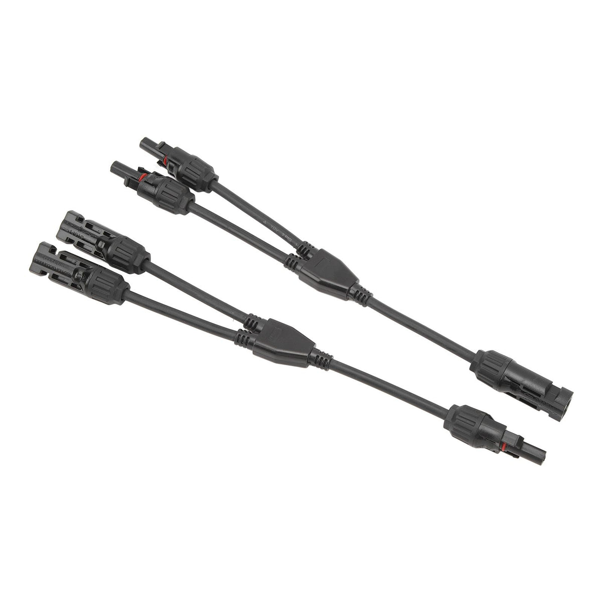 1 Pair Solar Panel Y Branch Parallel Cable 2 to 1 Solar Connectors Y Branch Parallel Adapter Cable Wire Plug Tool Kit MFF FMM 30CM 0.98FT